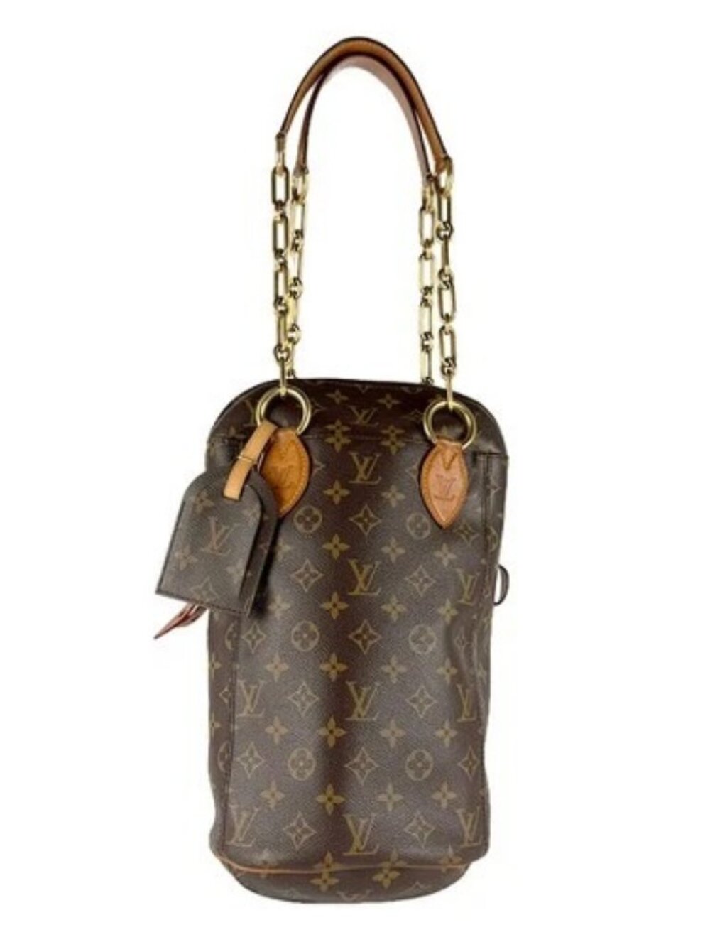 Auth LOUIS VUITTON Monogram Punching Bag GM Shoulder Bag Brown M40231 - z8238